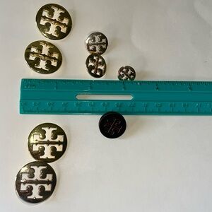 Tory Burch Gold and Brown Replacement Buttons -  Lot of 8 buttons in photo
